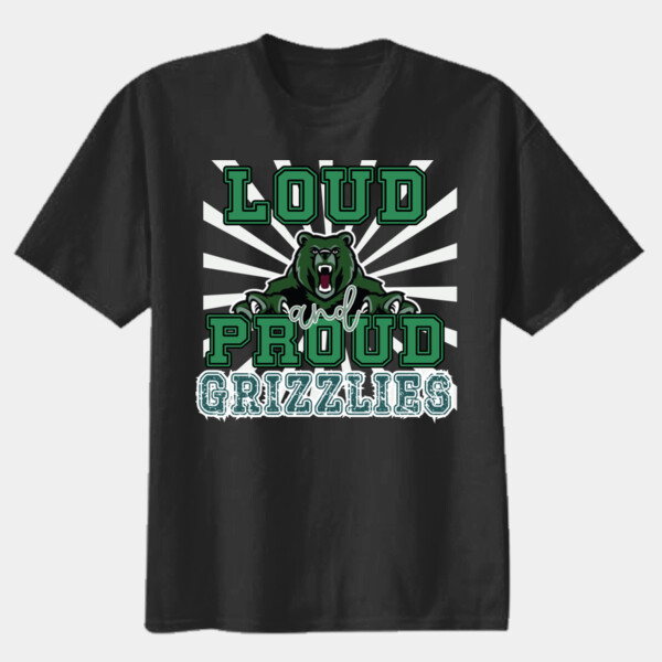 Loud and Proud Grizzlies 07A-502 - Youth Heavy Cotton 100% Cotton T Shirt Thumbnail