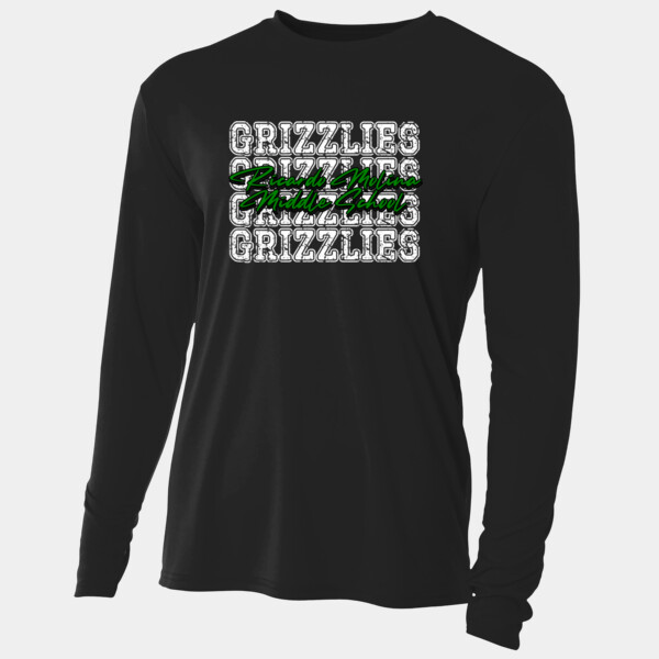 Ricardo Molina Middle School Grizzlies Repeat Typography 07A-504 - Adult Cooling Performance Long Sleeve Tee Thumbnail