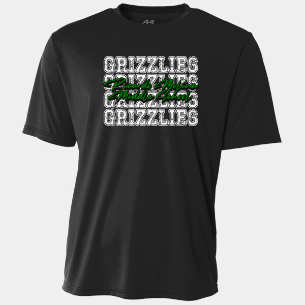 Ricardo Molina Middle School Grizzlies Repeat Typography 07A-504 - Adult Cooling Performance Short Sleeve Tee Thumbnail