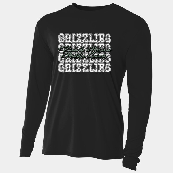 Ricardo Molina Middle School Grizzlies Repeat Typography 07A-505 - Adult Cooling Performance Long Sleeve Tee Thumbnail