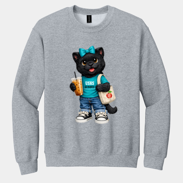 USHS Panthers Plush Black Panther 06A-100 - Heavy Blend Crewneck Sweatshirt Thumbnail