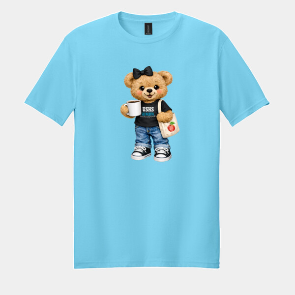 USHS Panthers Plush Teddy Bear 06A-101 - Adult Softstyle ® T Shirt Thumbnail
