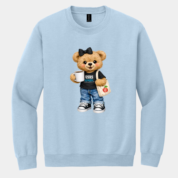 USHS Panthers Plush Teddy Bear 06A-101 - Heavy Blend Crewneck Sweatshirt Thumbnail