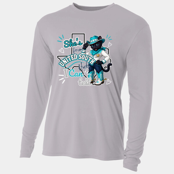 She's From United South High 06A-102 - Adult Cooling Performance Long Sleeve Tee Thumbnail