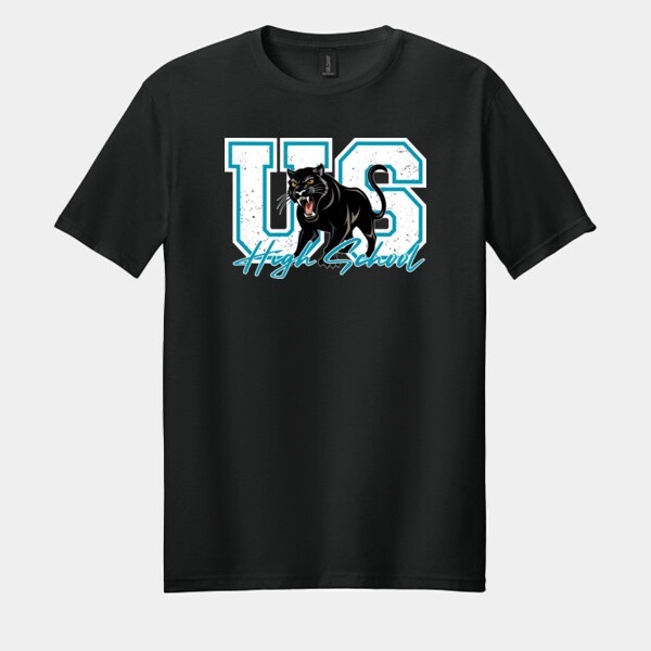 US High School Panther Mascot 06A-103 - Adult Softstyle ® T Shirt Thumbnail