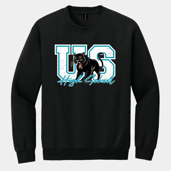 US High School Panther Mascot 06A-103 - Heavy Blend Crewneck Sweatshirt Thumbnail