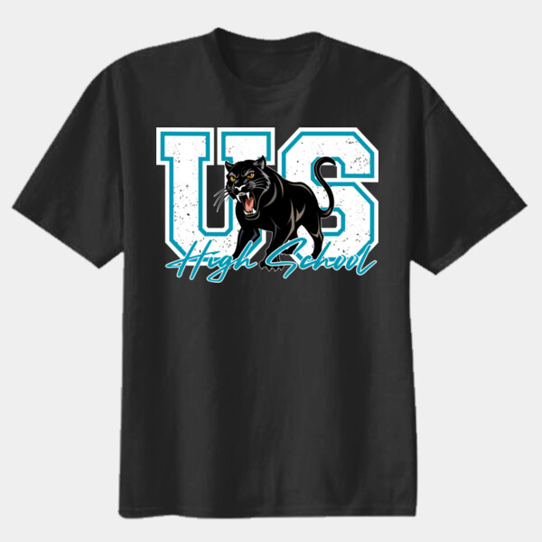 US High School Panther Mascot 06A-103 - Youth Heavy Cotton 100% Cotton T Shirt Thumbnail