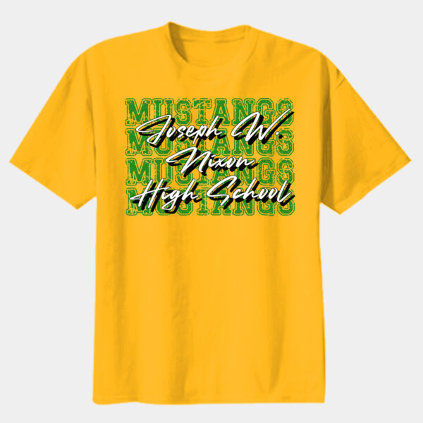 Joseph W. Nixon High School Mustangs Typography 04-606 Thumbnail