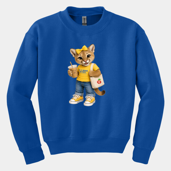 Cougar Mascot 02-406 - Youth Heavy Blend Crewneck Sweatshirt Thumbnail