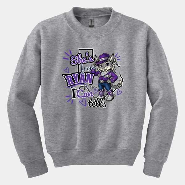 She's From Ryan 03-609 - Youth Heavy Blend Crewneck Sweatshirt Thumbnail