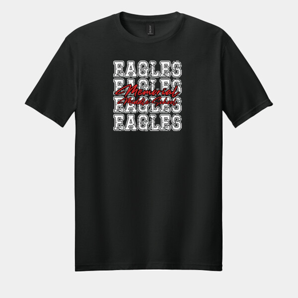  Repeating Eagles Design 04-304 - Adult Softstyle ® T Shirt Thumbnail