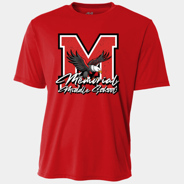 Memorial Middle School Eagle M Design - Youth Cooling Performance Short Sleeve Tee Thumbnail
