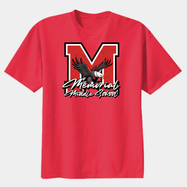 Memorial Middle School Eagle M Design - Youth Heavy Cotton 100% Cotton T Shirt Thumbnail