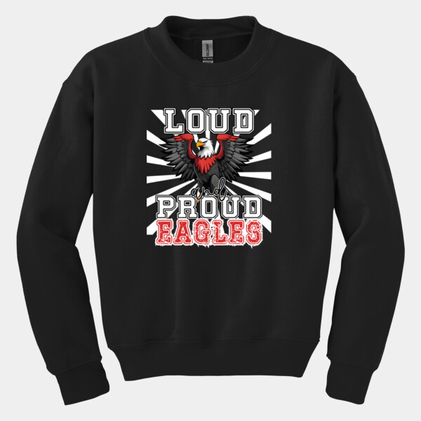 Loud and Proud Eagles 04-302 - Youth Heavy Blend Crewneck Sweatshirt Thumbnail