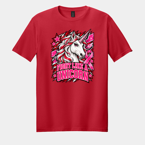 Fight Like a Unicorn 70-115 - Adult Softstyle ® T Shirt Thumbnail