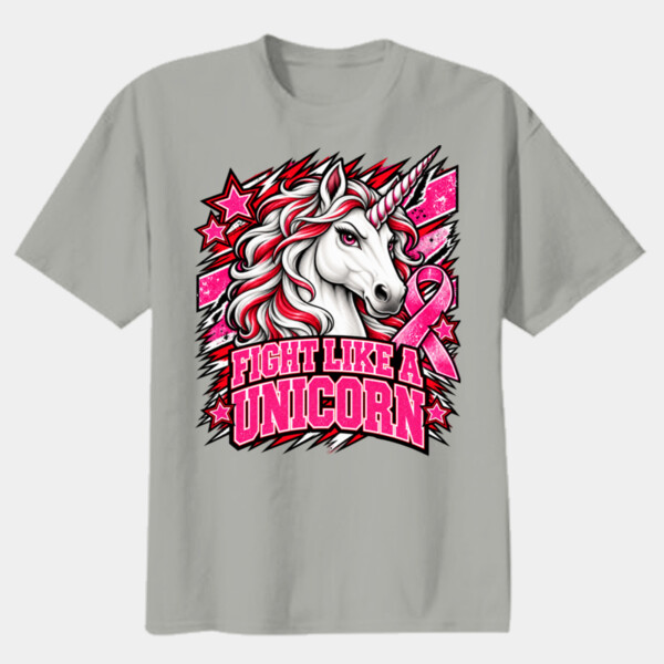 Fight Like a Unicorn 70-115 - Youth Heavy Cotton 100% Cotton T Shirt Thumbnail