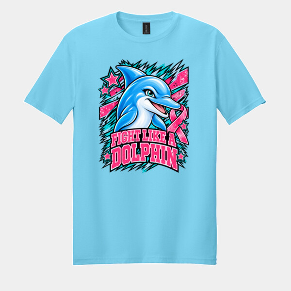 Fight Like a Dolphin 70-118 - Adult Softstyle ® T Shirt Thumbnail