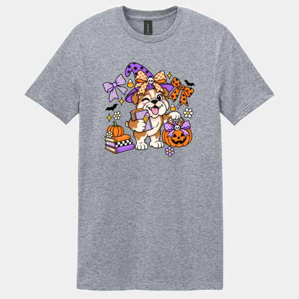 Spooky Bulldog  42-004 - Adult Softstyle ® T Shirt Thumbnail