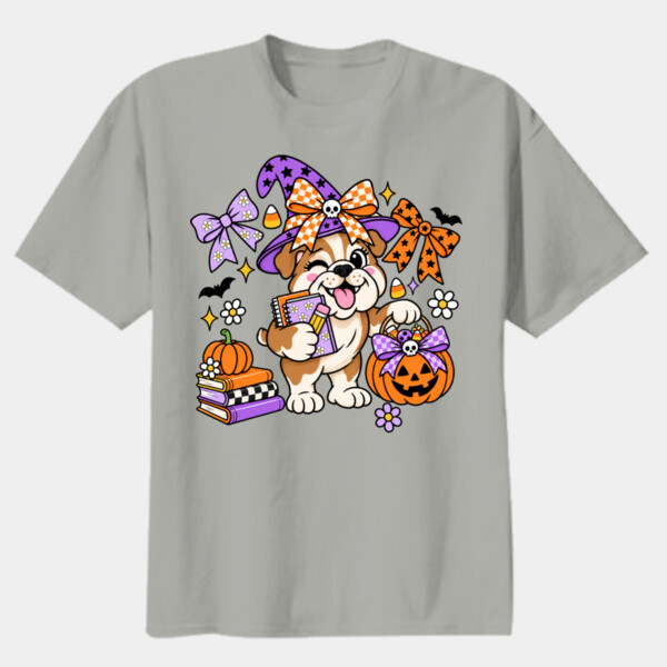 Spooky Bulldog  42-004 - Youth Heavy Cotton 100% Cotton T Shirt Thumbnail